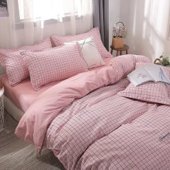 SH1882 Set carcafesh me kuadrate roze