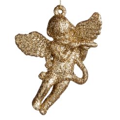 SZ581 Engjëll Dekorativ Gold me Xixa për Pemën e Vitit te Ri 8 Cm