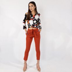 WP101 Pantallona serioze stil i gjere me lidhje