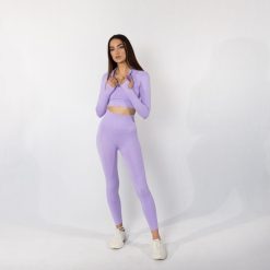 WSP100 Set Palestre strece+crop me meng te gjata me zinxhir