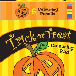 Trick Or Treat Colouring Pad + 6 Pencils