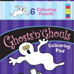 Ghosts'n'ghouls Colouring Pad + 6 Pencils