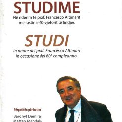 Studime Ne Nderim Te Profesor Francesco Altimarit